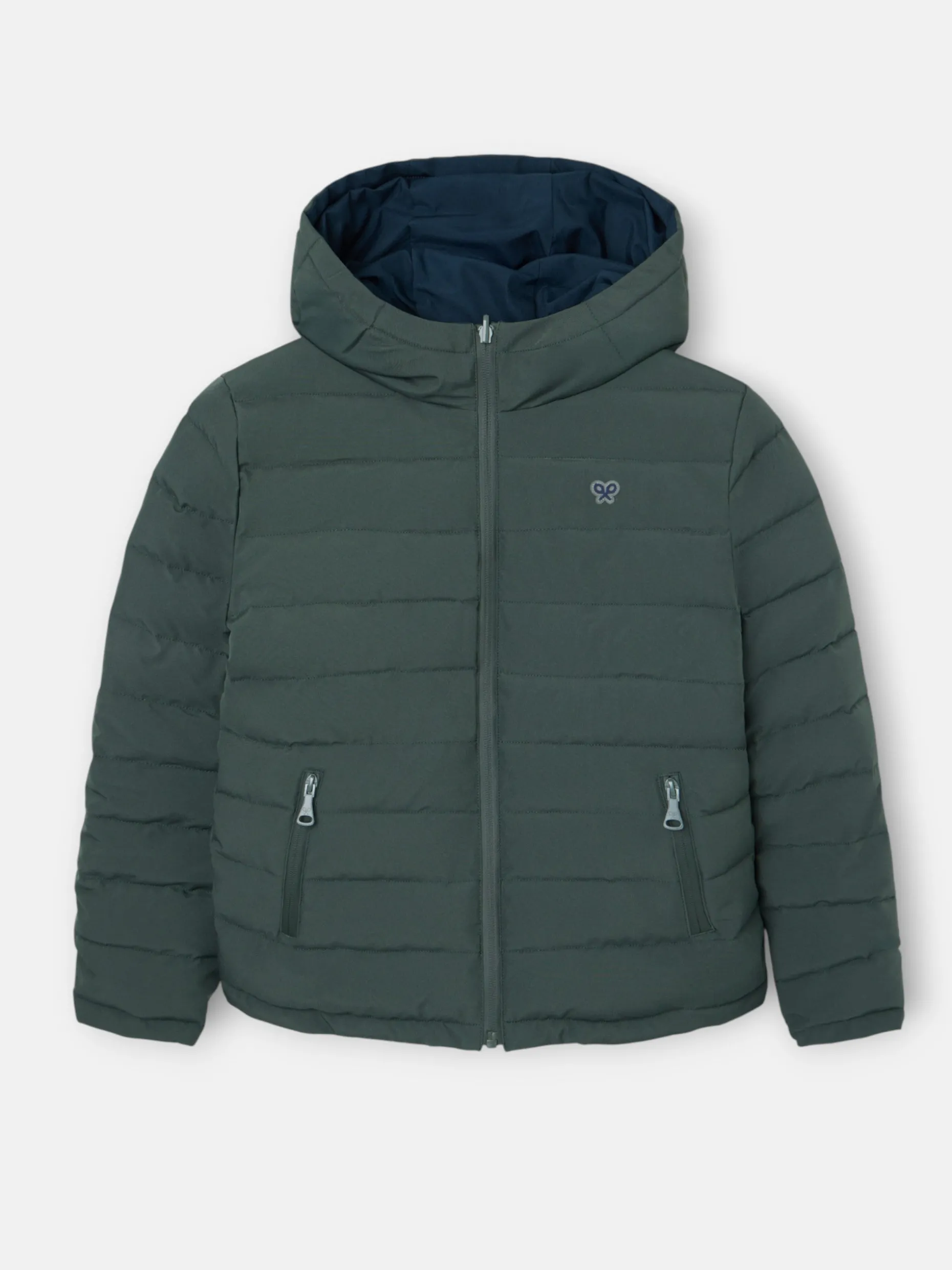 Abrigo kids reversible marino verde