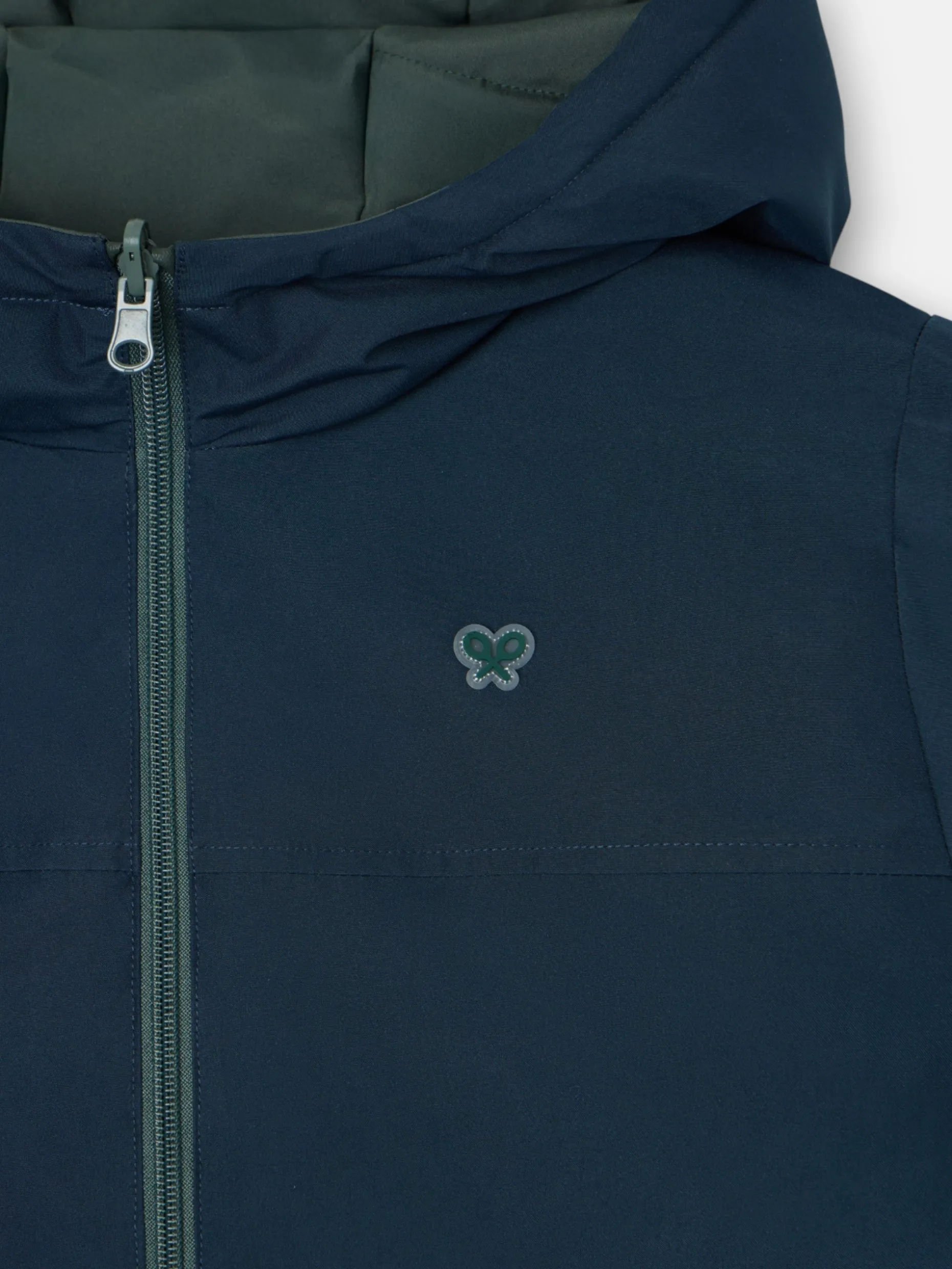 Abrigo kids reversible marino verde