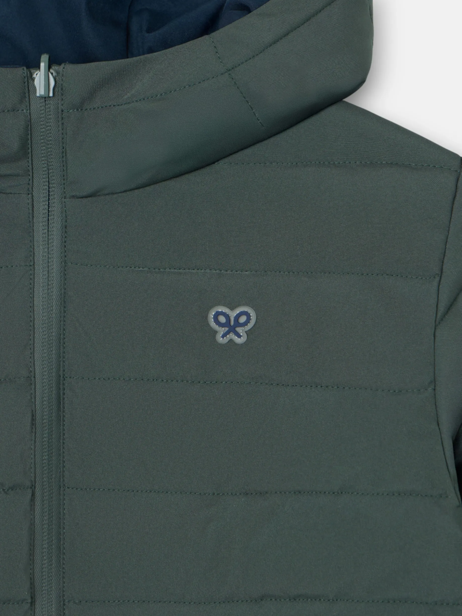 Abrigo kids reversible marino verde