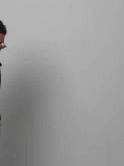 Abrigo recto gris oscuro