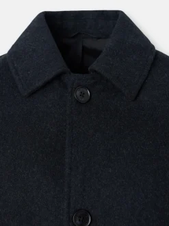 Abrigo recto gris oscuro