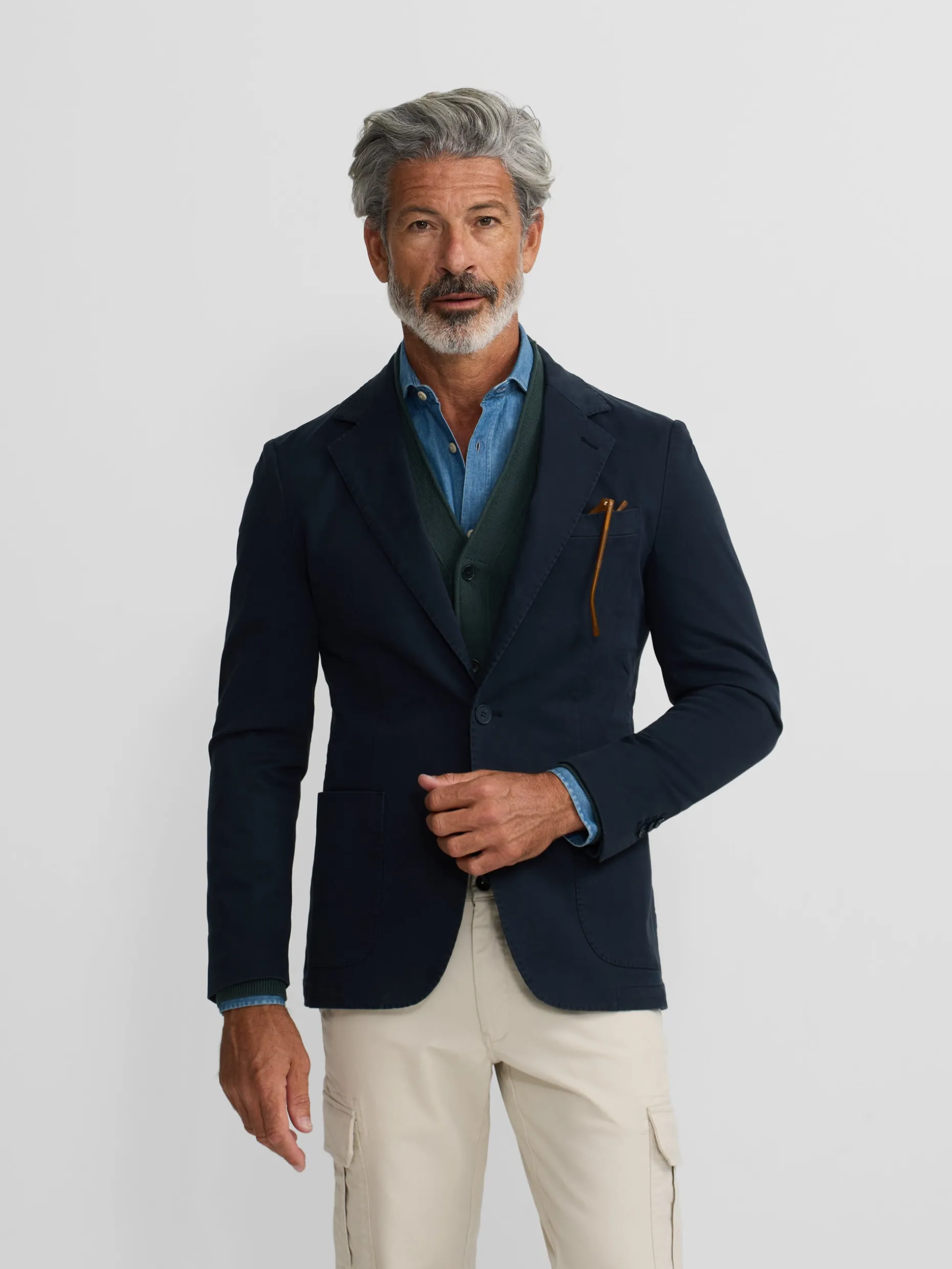 Americana casual azul marino