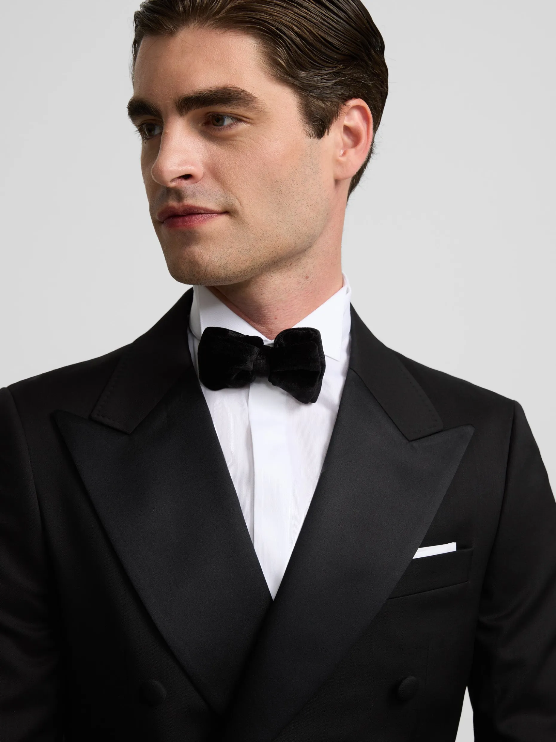 Americana esmoquin cruzado classic negro