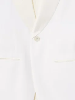 Americana esmoquin silbon blanco