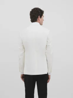 Americana esmoquin silbon blanco
