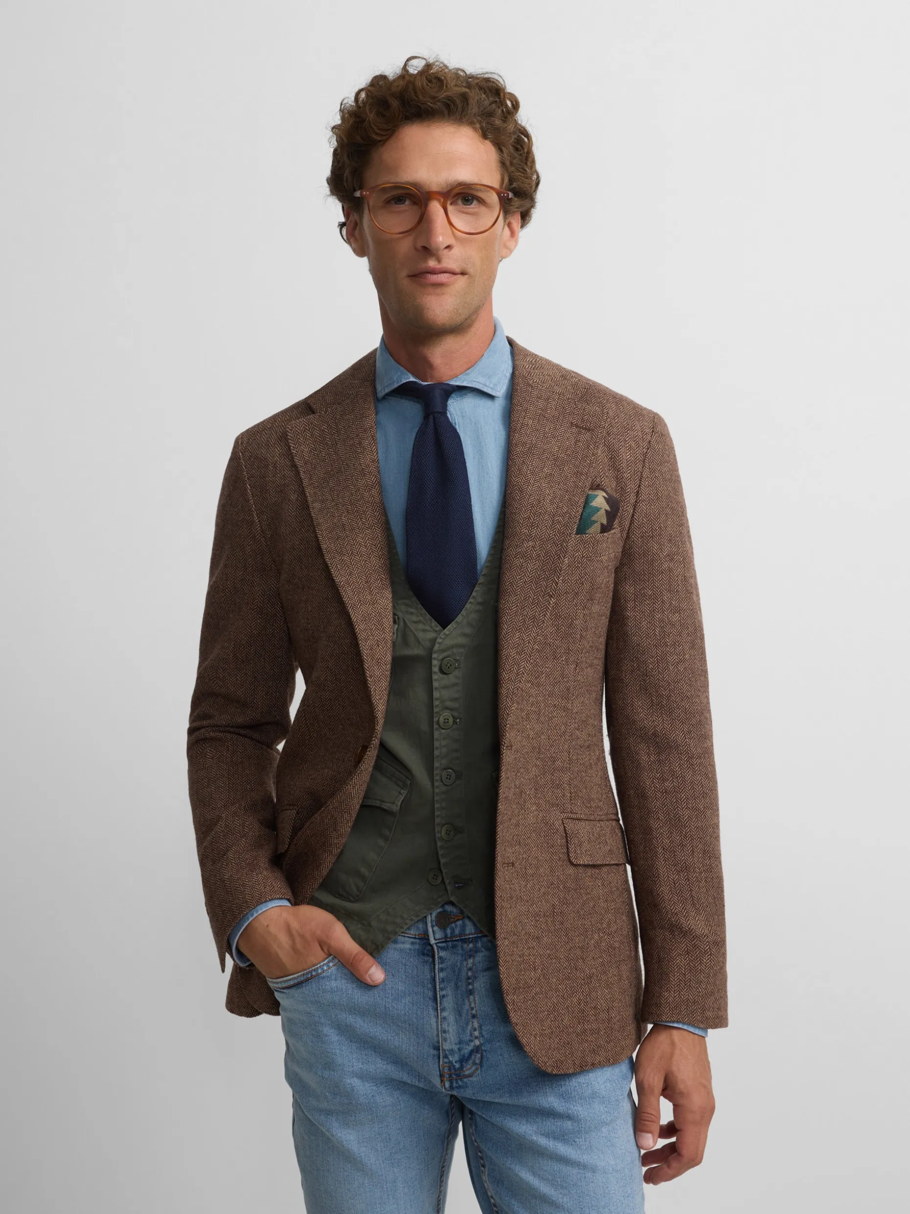 Americana espiga marron