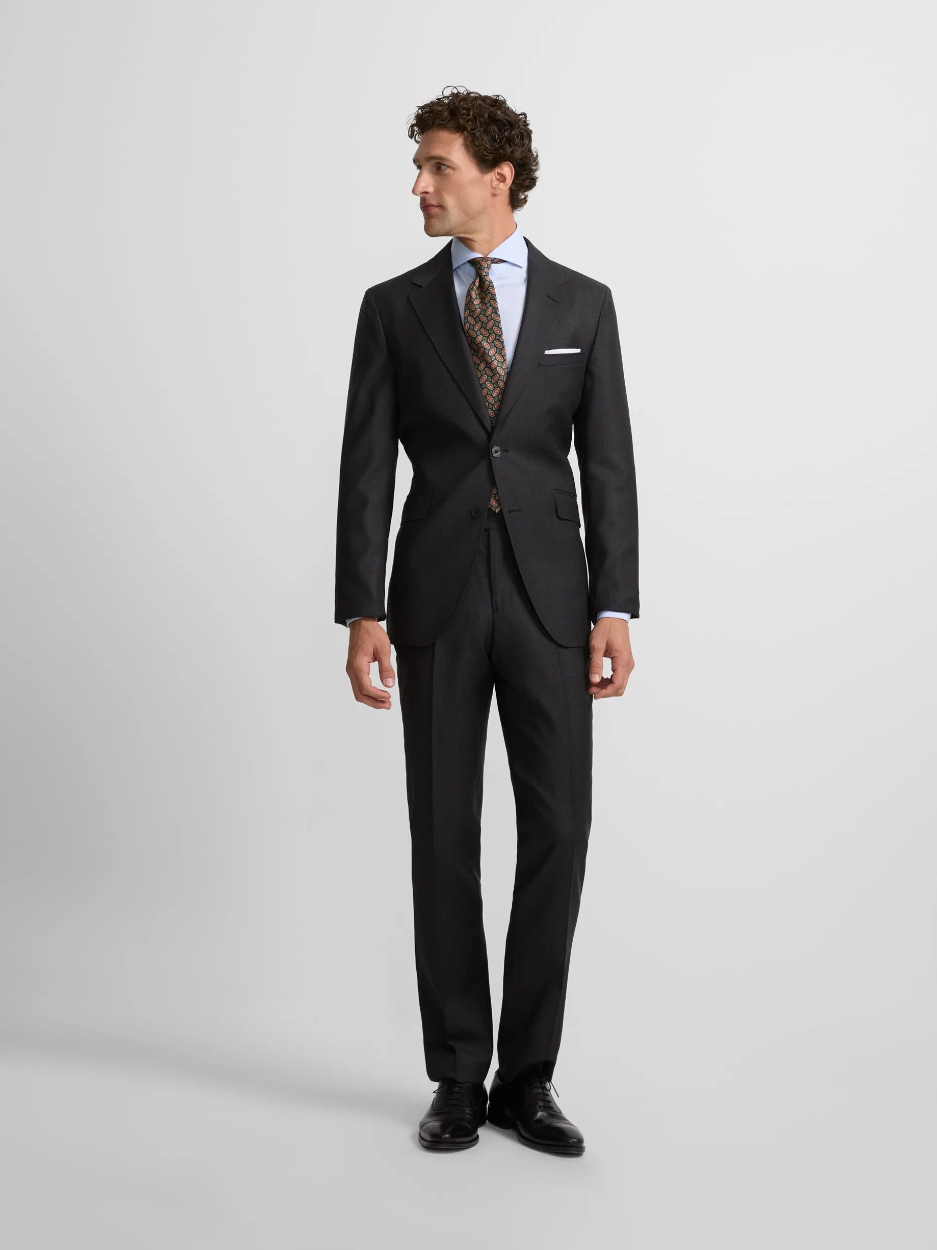 Americana suit ojo de perdiz gris