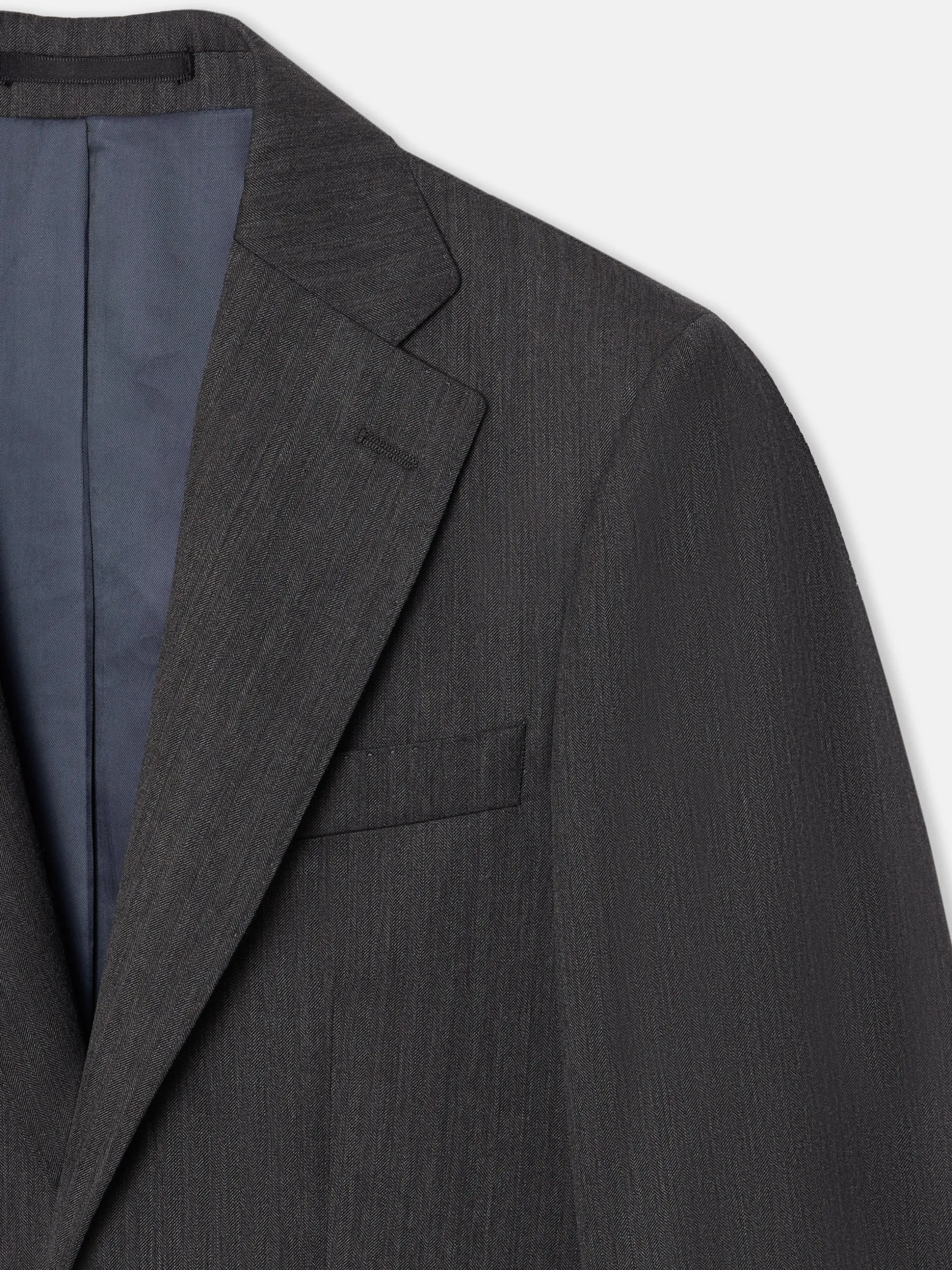 Americana traje clasico espiga gris