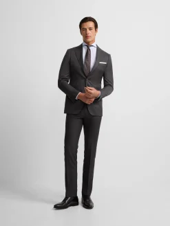 Americana traje clasico espiga gris