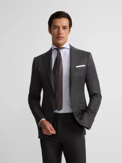 Americana traje clasico espiga gris