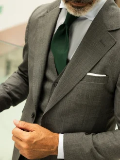 Americana traje clasico principe de gales gris