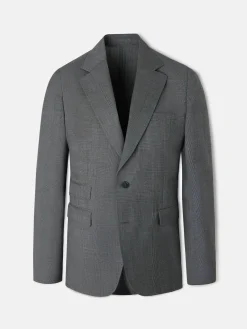 Americana traje clasico principe de gales gris