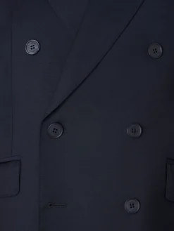 Americana traje cruzado stretch azul marino