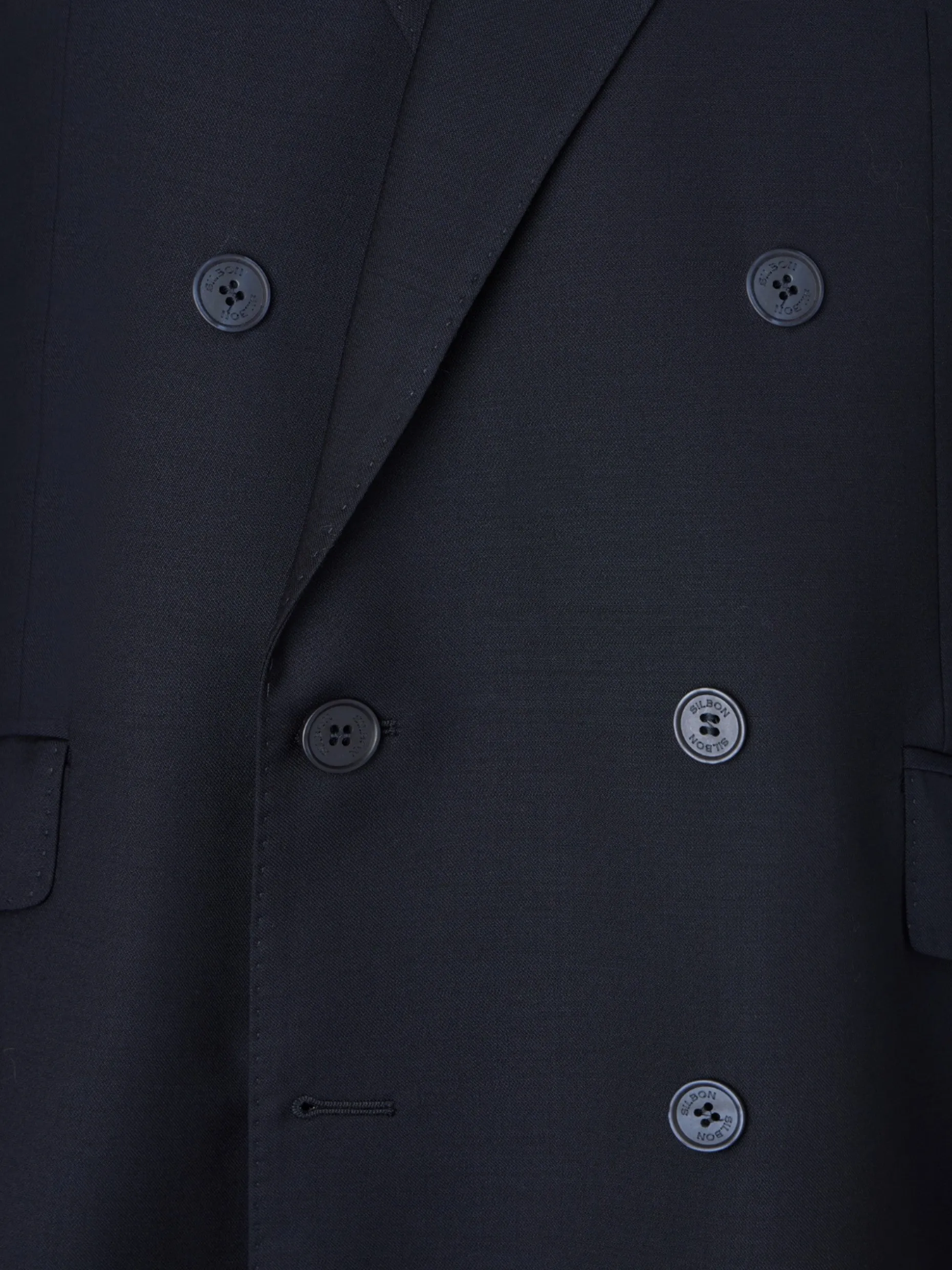 Americana traje cruzado stretch navy