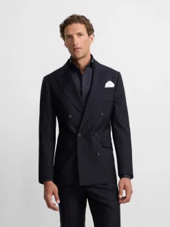 Americana traje cruzado stretch navy