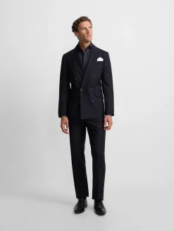 Americana traje cruzado stretch navy