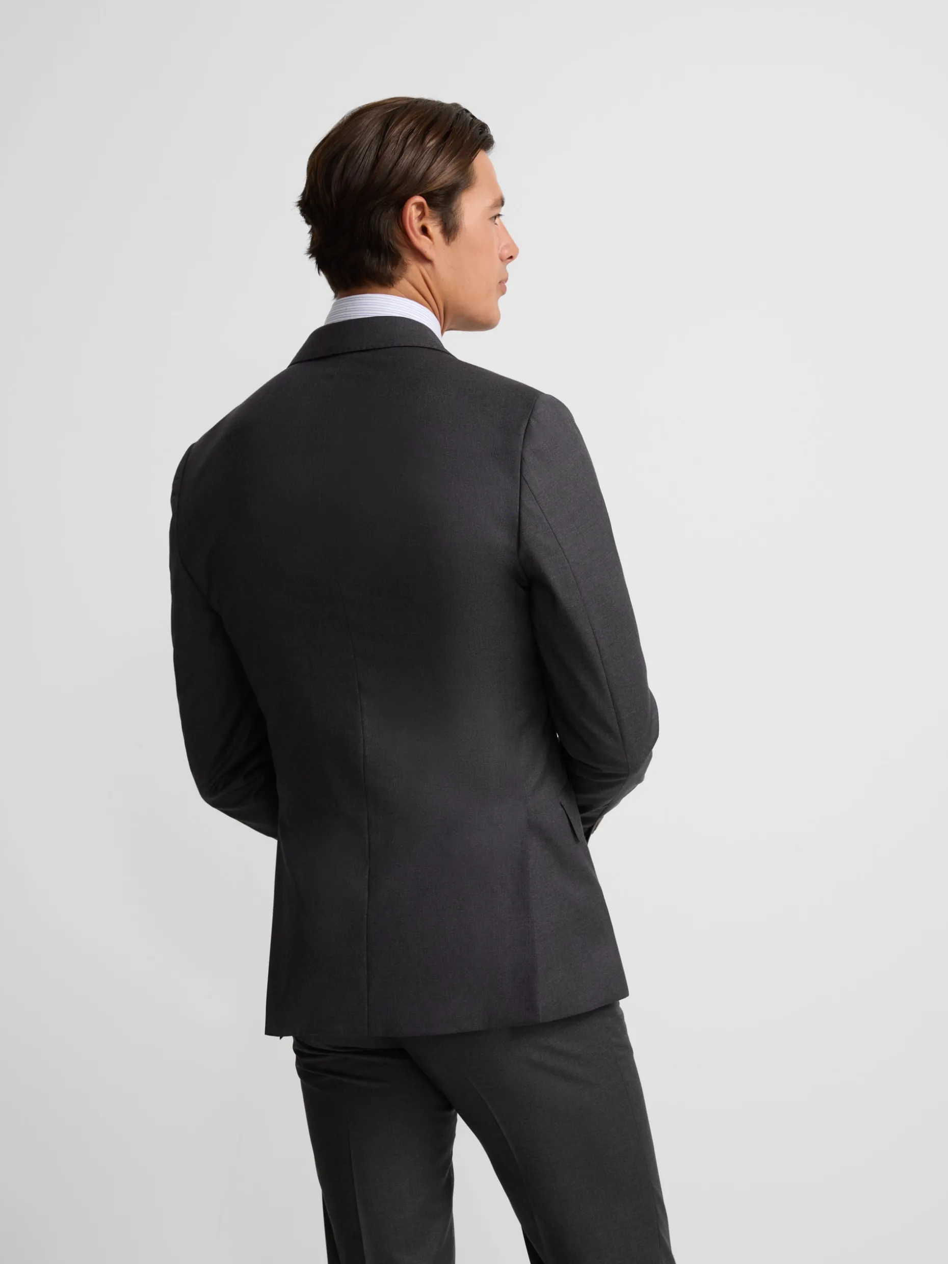 Americana traje cruzado stretch gris