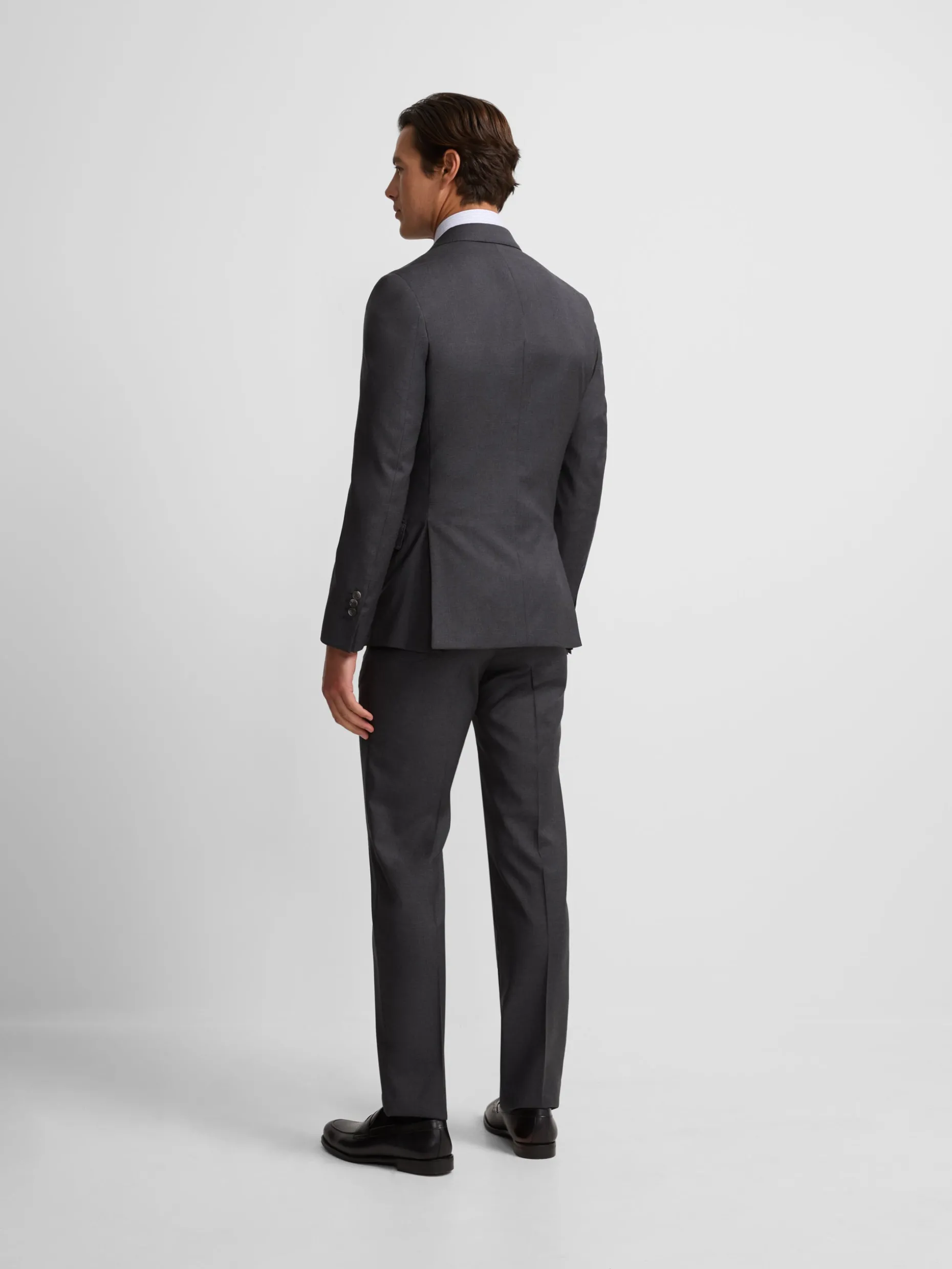 Americana traje cruzado stretch gris