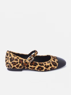 Bailarina piel animal print marron