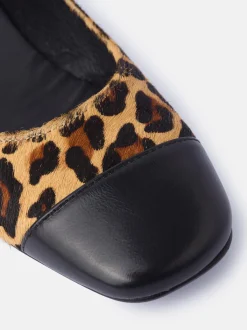 Bailarina piel animal print marron