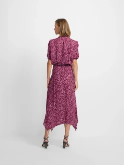 Blusa manga corta estampado lurex morados