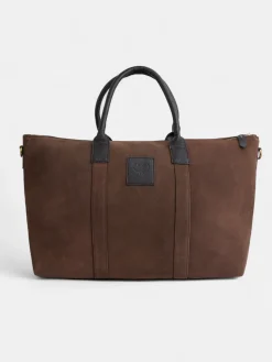Bolsa de viaje piel detalle marron oscuro