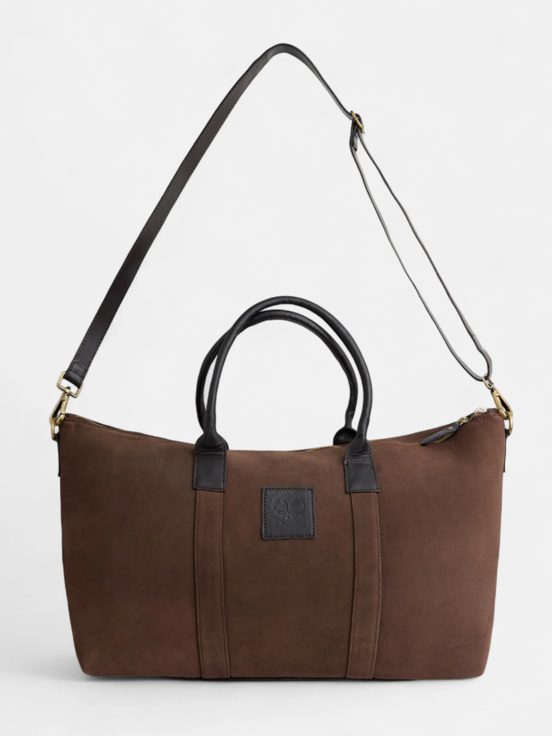 Bolsa de viaje piel detalle marron oscuro