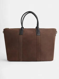 Bolsa de viaje piel detalle marron oscuro