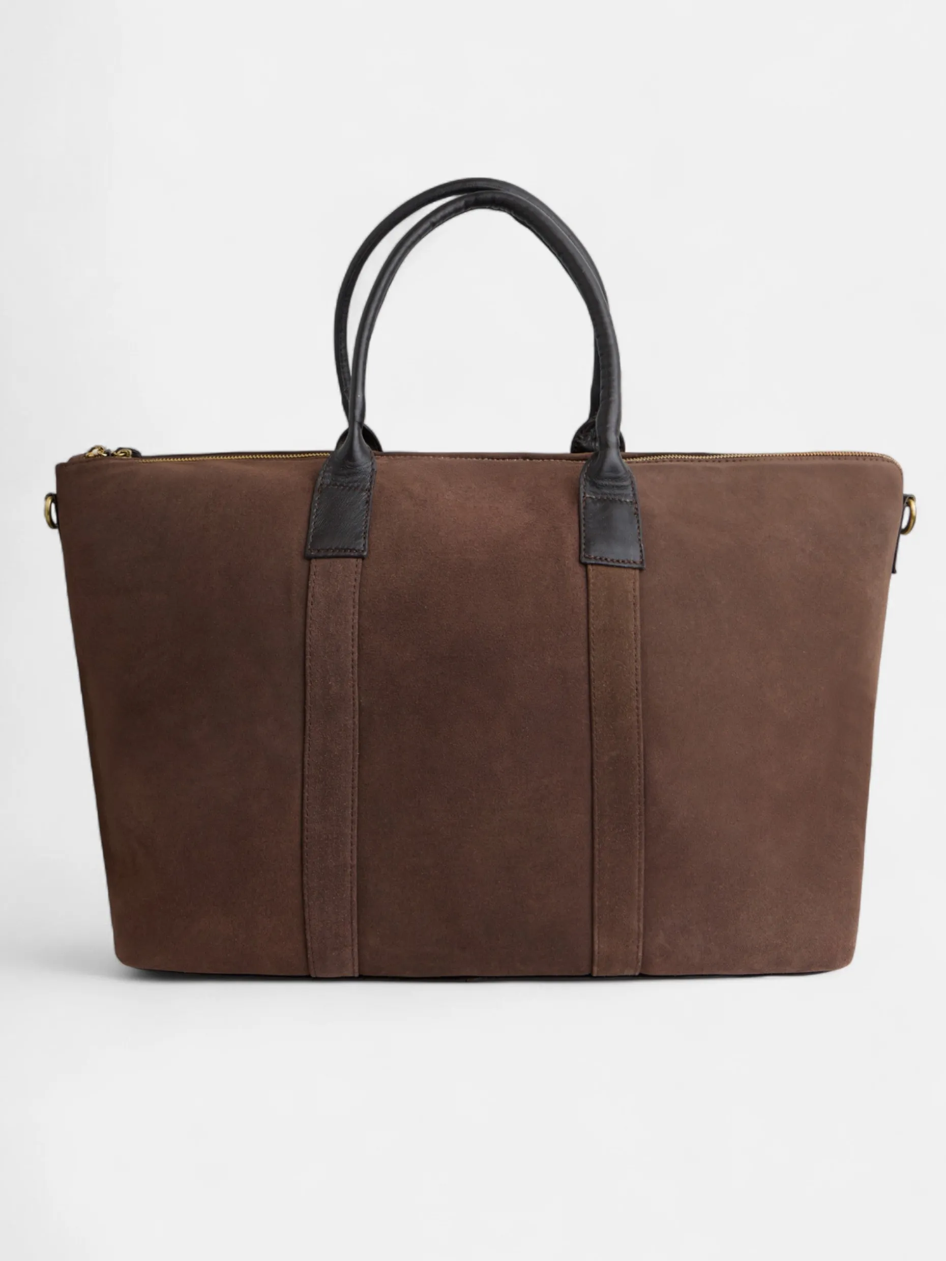 Bolsa de viaje piel detalle marron oscuro