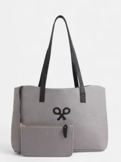 Bolso fieltro raqueta gris