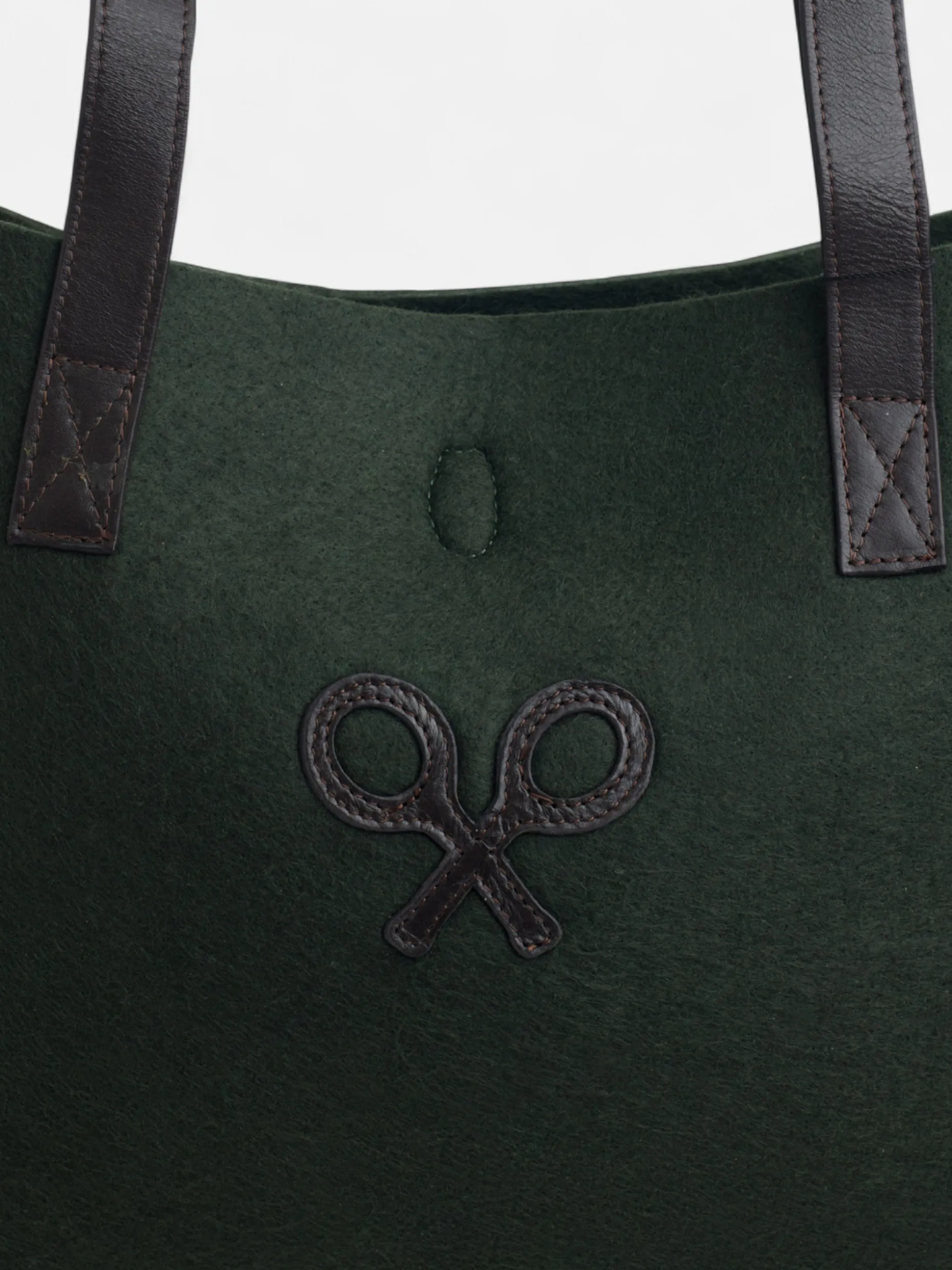 Bolso fieltro raqueta verde