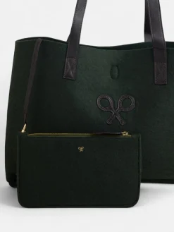 Bolso fieltro raqueta verde