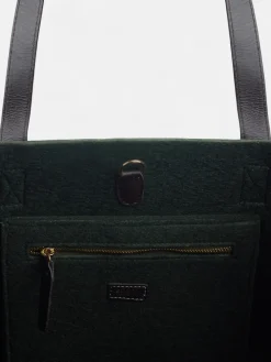 Bolso fieltro raqueta verde