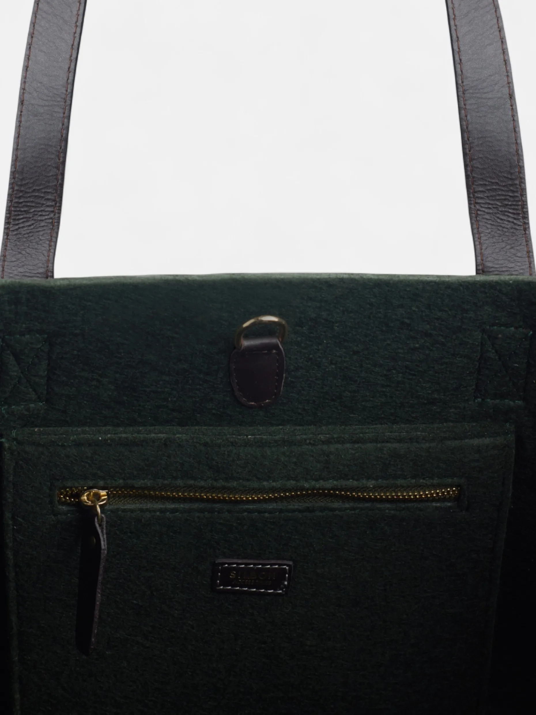 Bolso fieltro raqueta verde