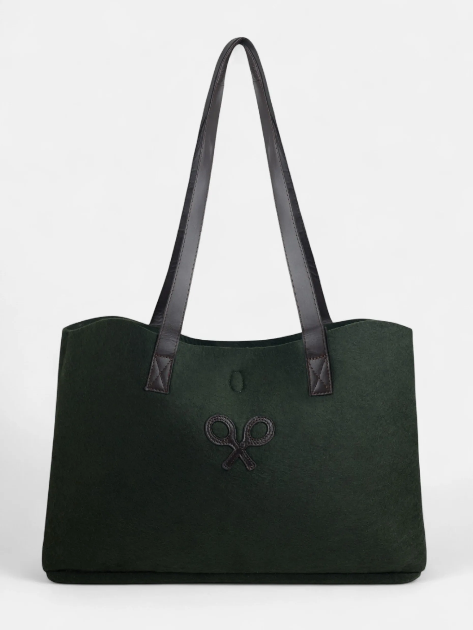 Bolso fieltro raqueta verde