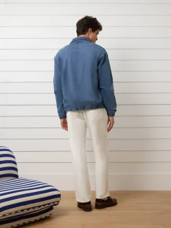 Bomber vaquera desgastada azul