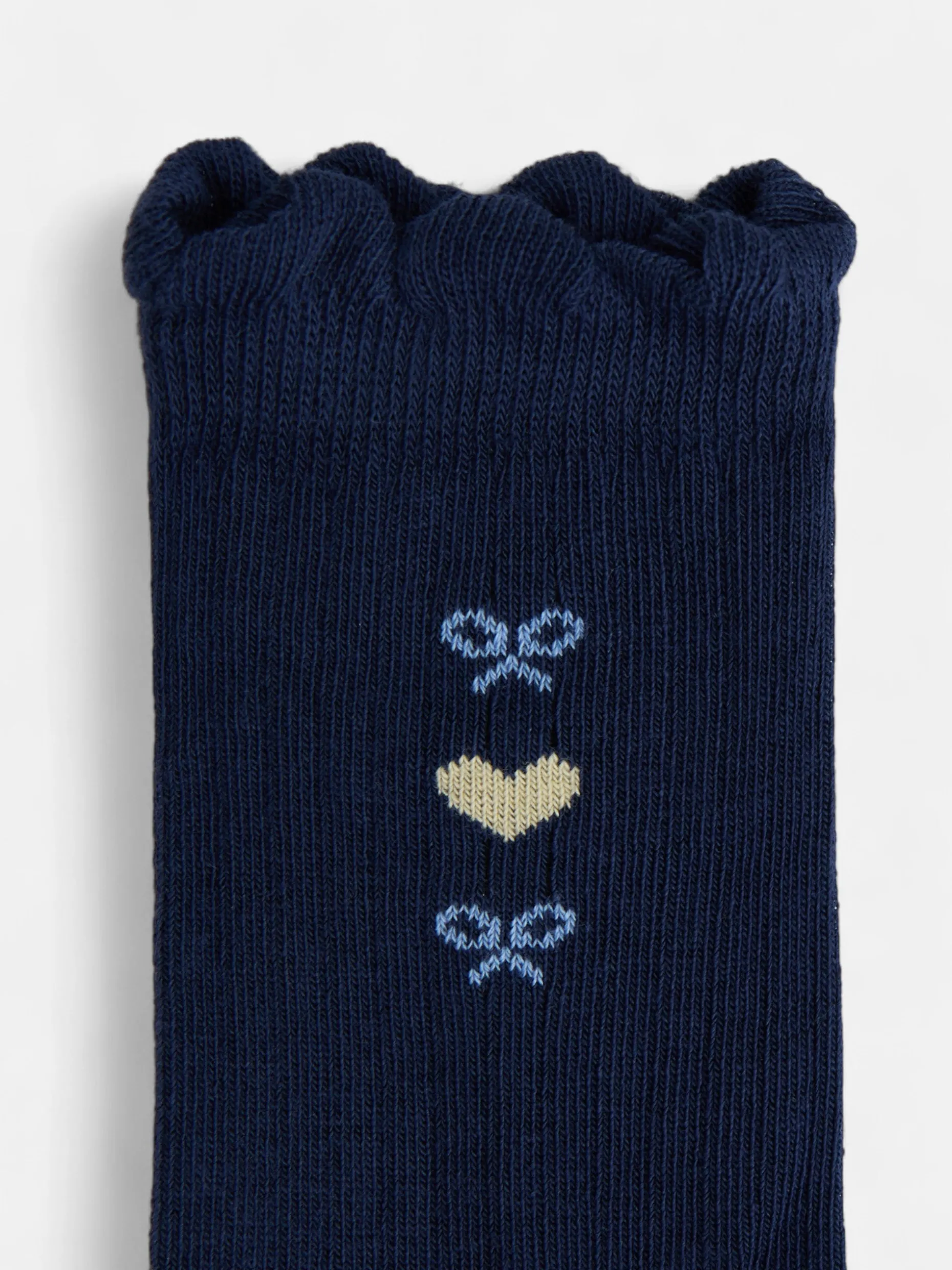 Calcetin girl corazon azul marino
