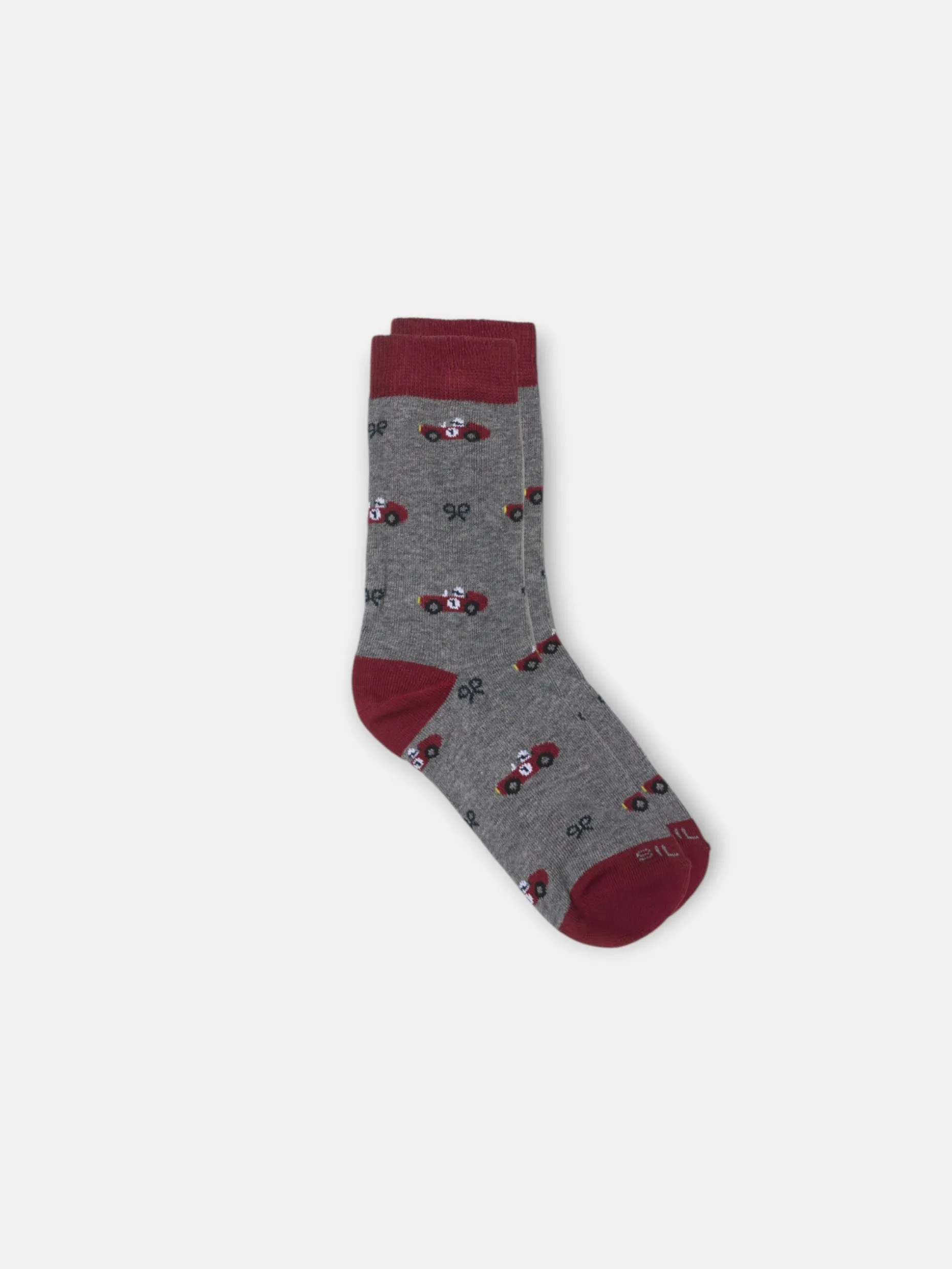 Calcetin kids coches gris