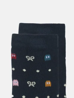 Calcetin kids pac-man azul marino