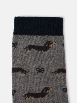 Calcetin kids silbon doggy gris