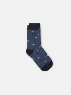 Calcetin kids soccer azul indigo