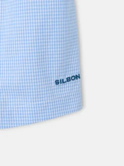 Calzoncillo mini cuadro azul celeste