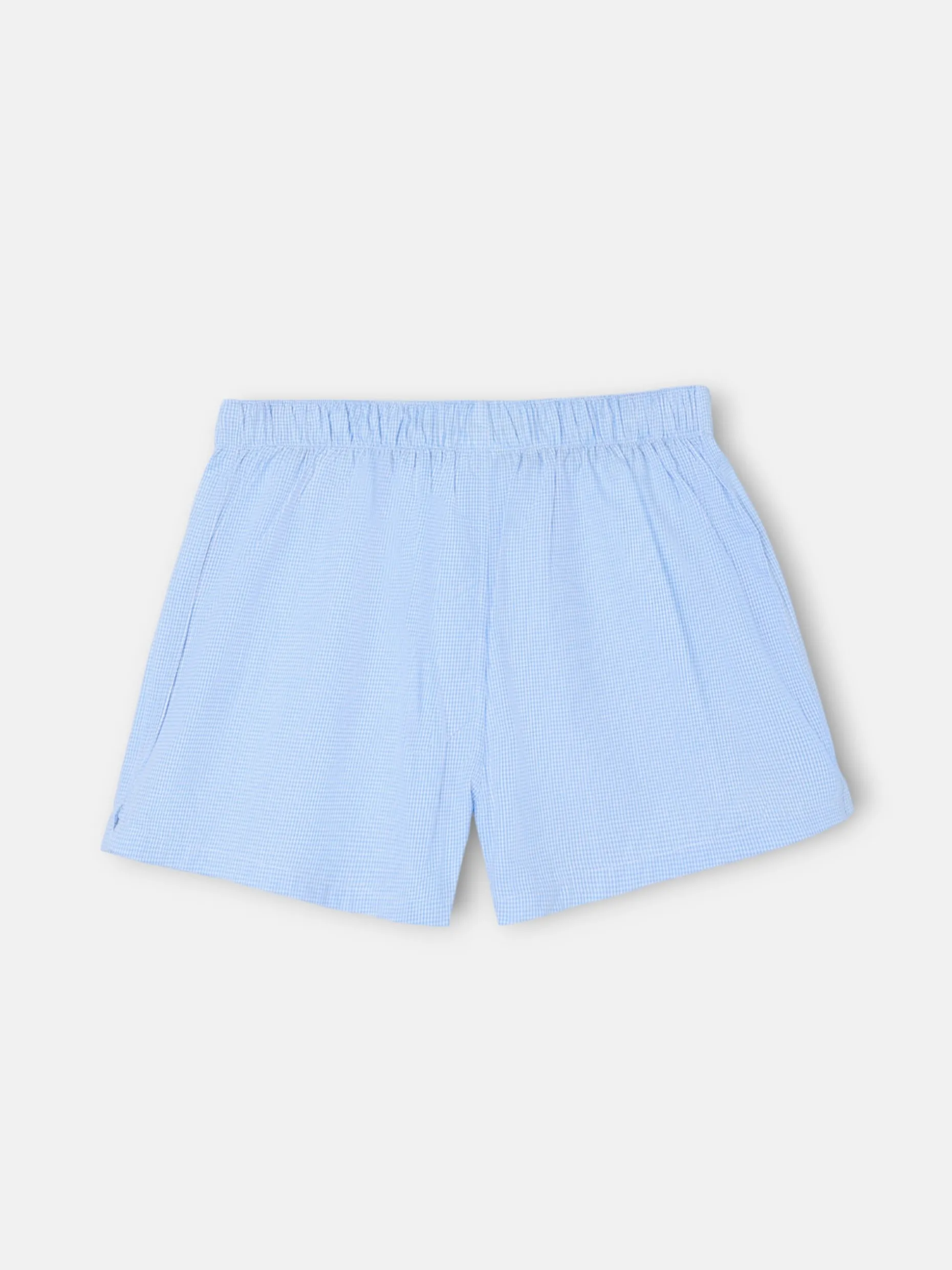 Calzoncillo mini cuadro azul celeste