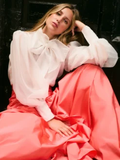 Camisa CaprileXSilbon organza blanca