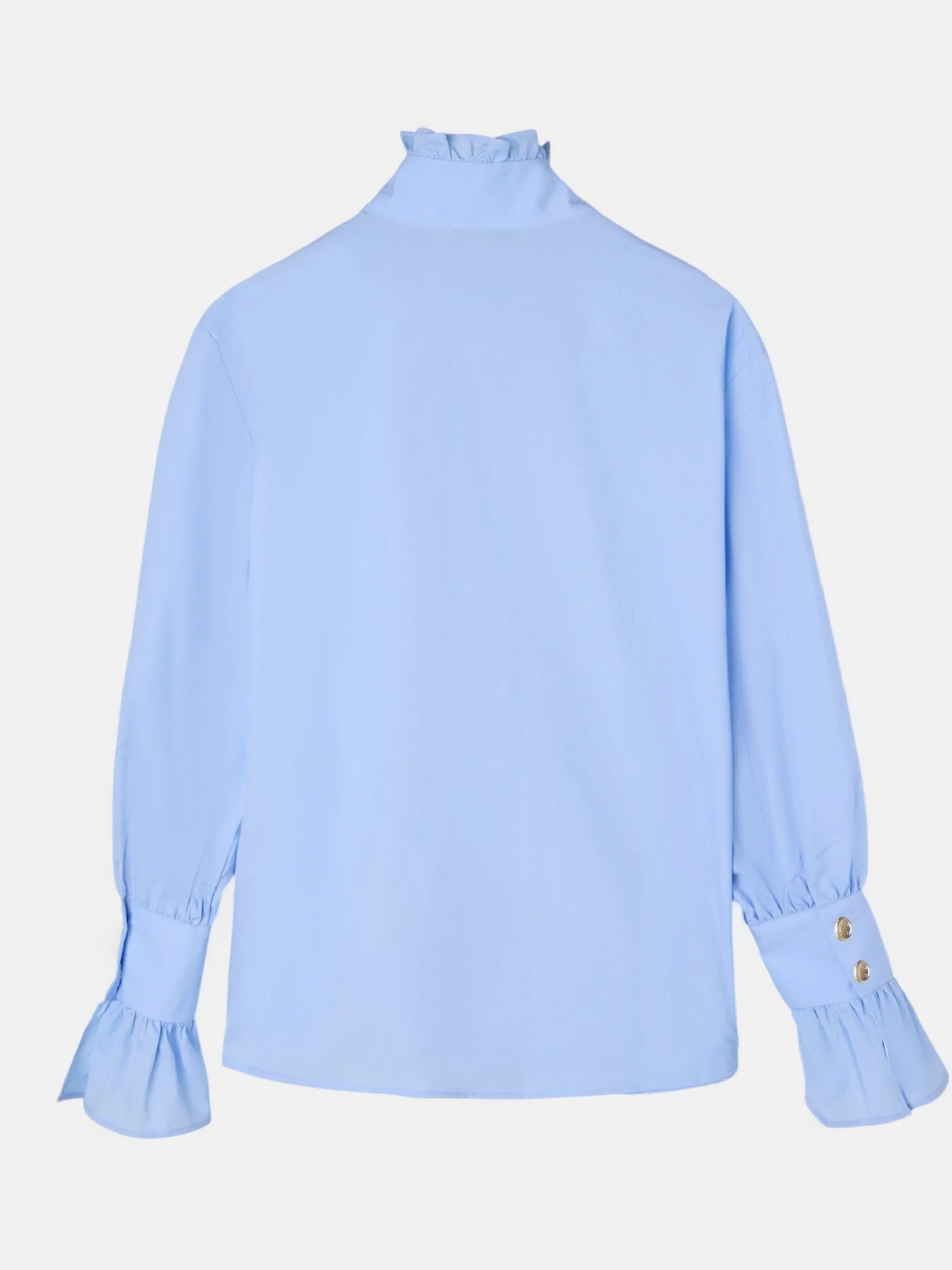 Camisa detalle puño celeste