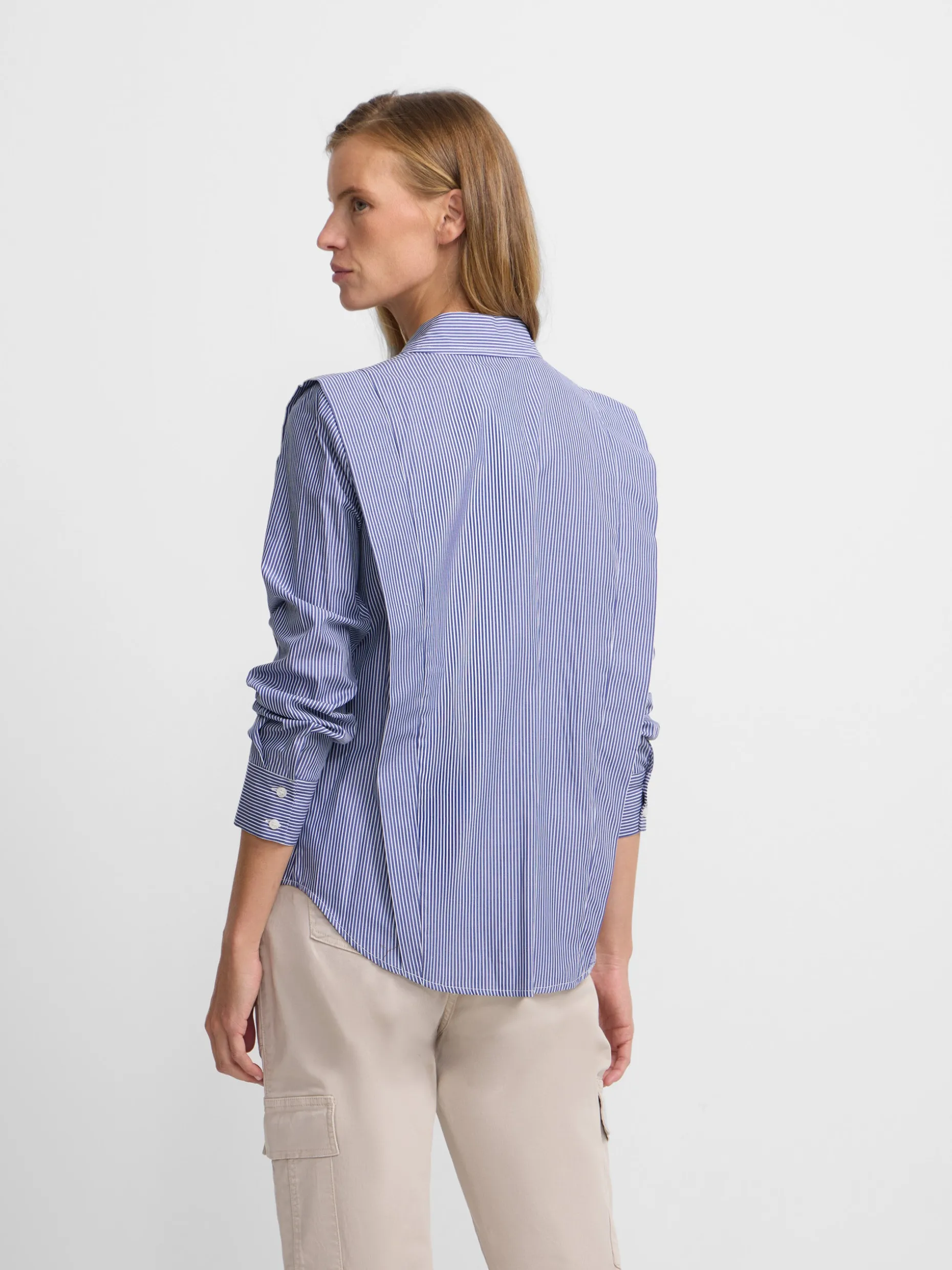 Camisa estructurada rayas marino