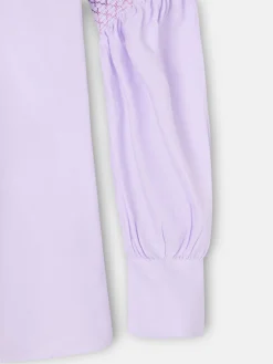 Camisa fruncidos malva