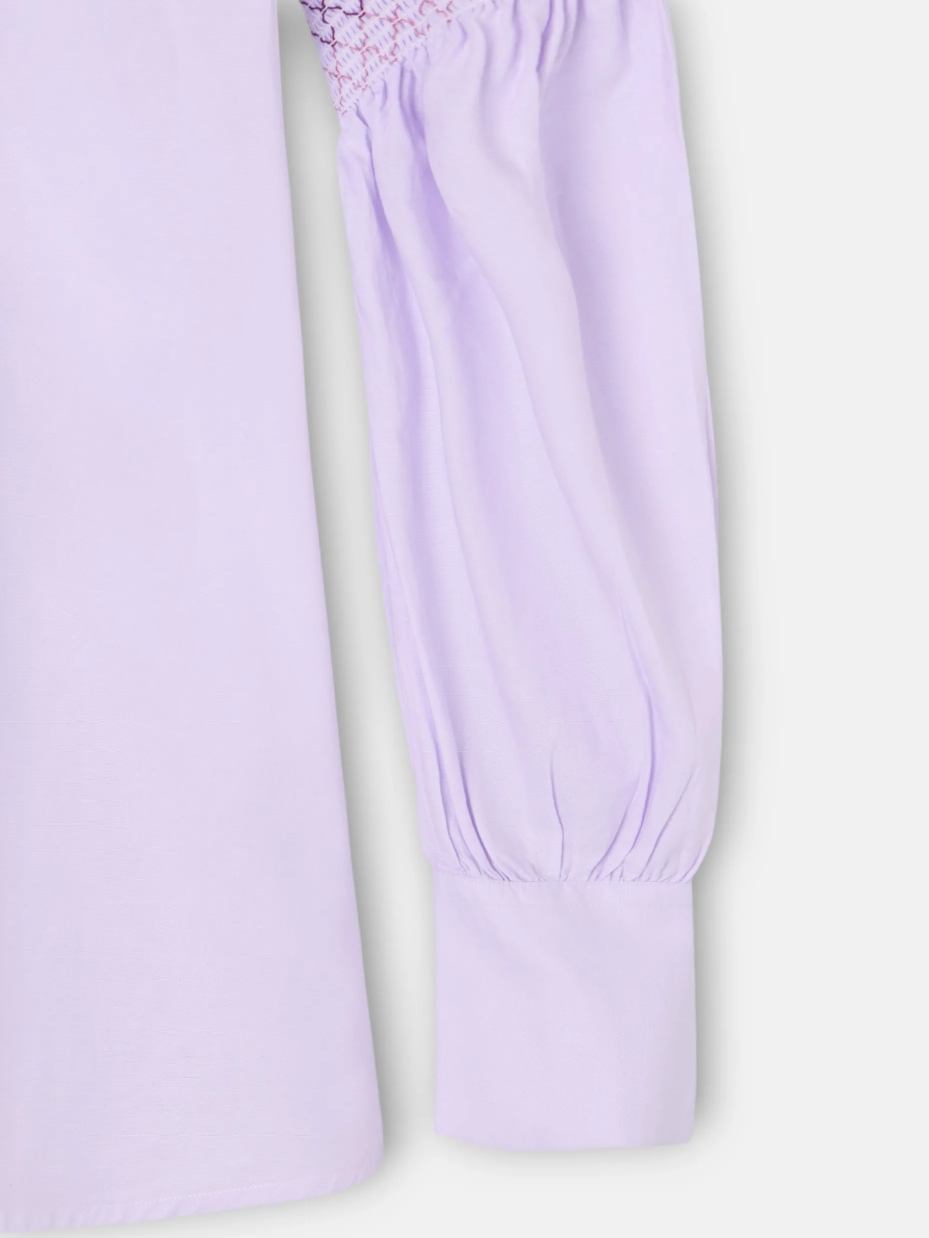 Camisa fruncidos malva