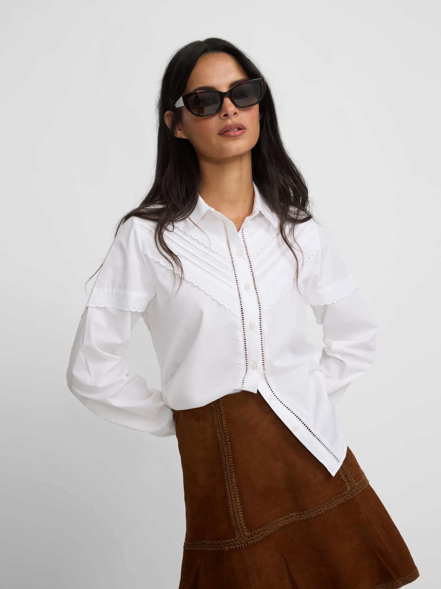 Camisa jaretas blanca