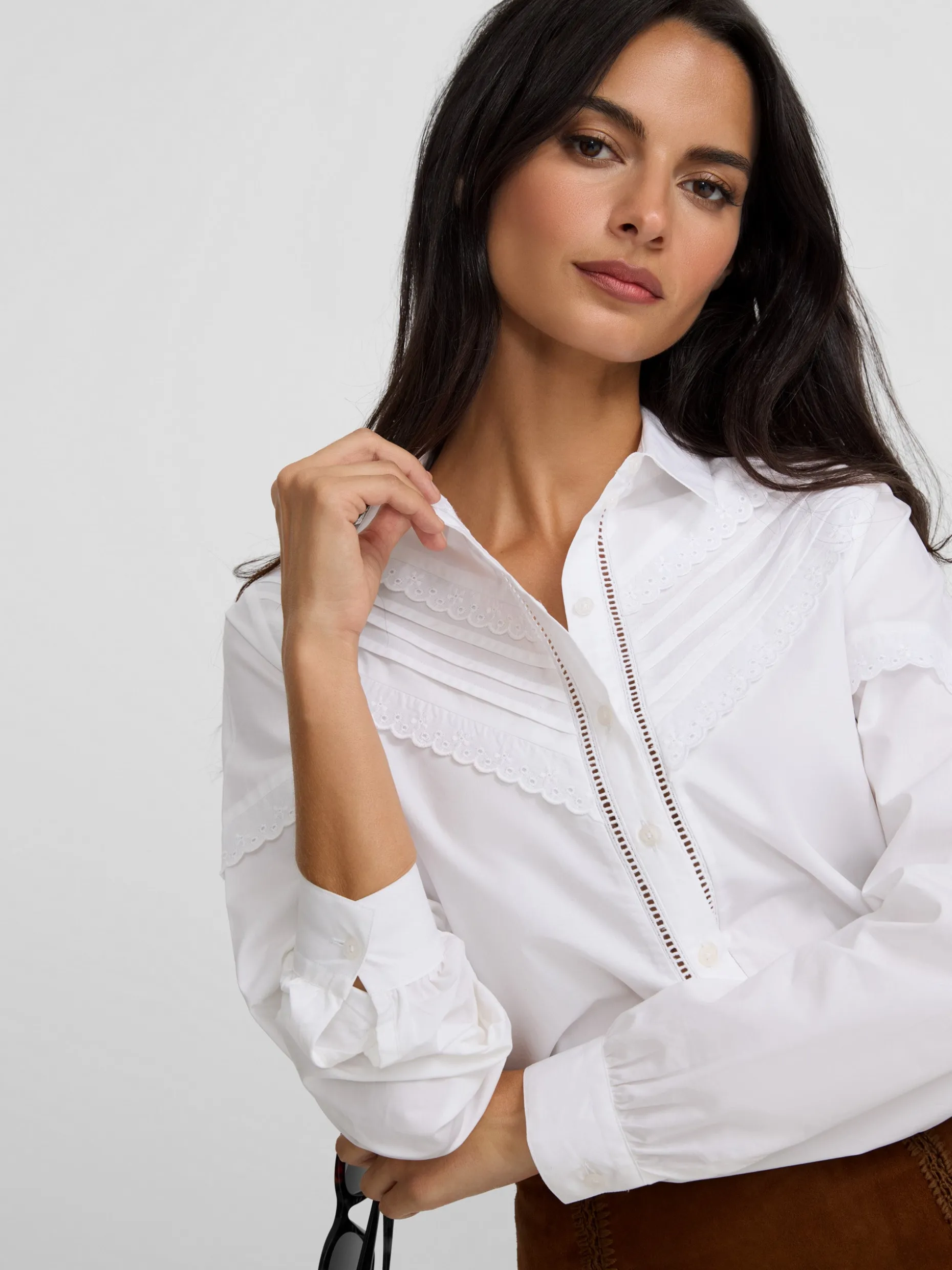 Camisa jaretas blanca